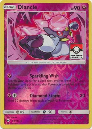 Diancie (94/147) (League Promo) [Sun & Moon: Burning Shadows] - Destination Retro