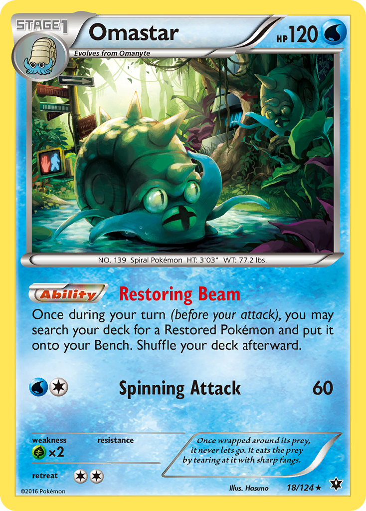 Omastar (18/124) [XY: Fates Collide] - Destination Retro