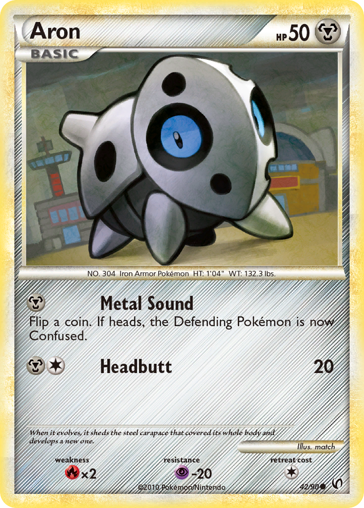 Aron (42/90) [HeartGold & SoulSilver: Undaunted] - Destination Retro