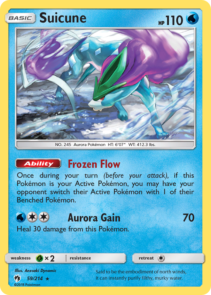 Suicune (59/214) [Sun & Moon: Lost Thunder] - Destination Retro
