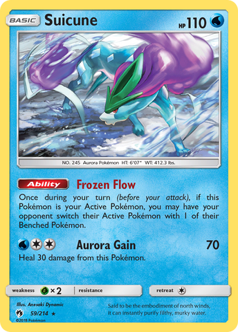 Suicune (59/214) [Sun & Moon: Lost Thunder] - Destination Retro