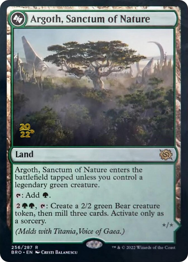 Argoth, Sanctum of Nature [The Brothers' War: Prerelease Promos] - Destination Retro