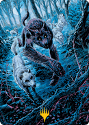 Untamed Pup Art Card (Gold-Stamped Signature) [Innistrad: Midnight Hunt Art Series] - Destination Retro
