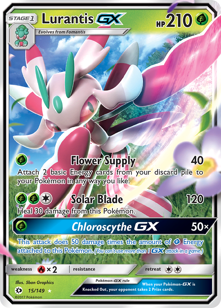 Lurantis GX (15/149) [Sun & Moon: Base Set] - Destination Retro
