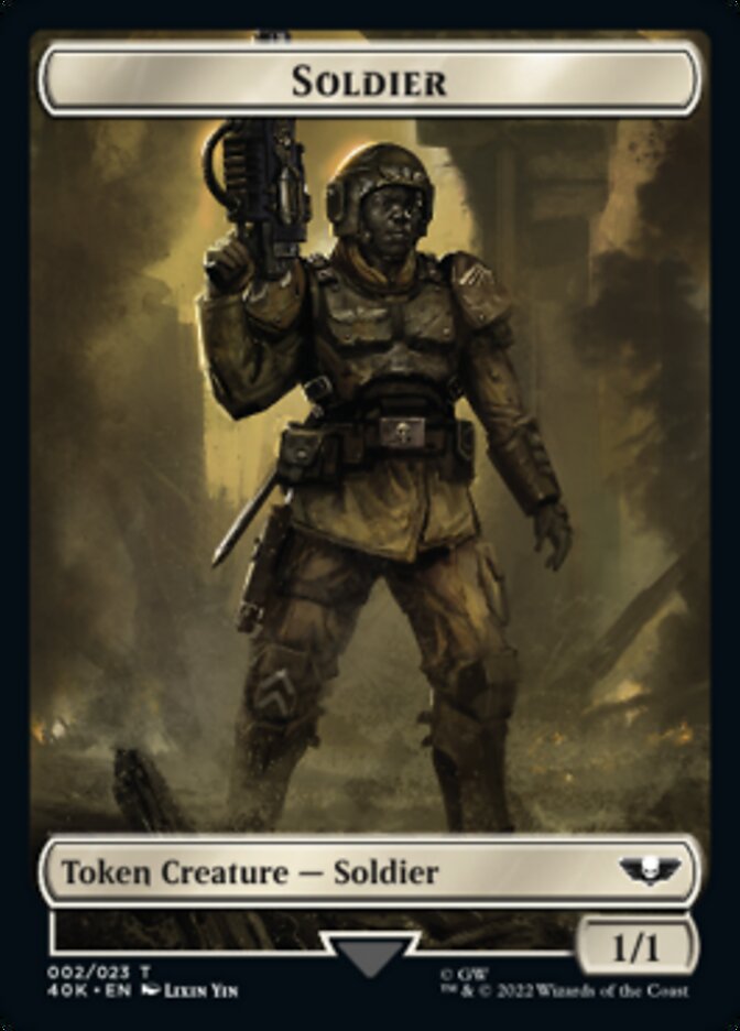 Soldier (002) // Zephyrim Double-sided Token [Universes Beyond: Warhammer 40,000 Tokens] - Destination Retro