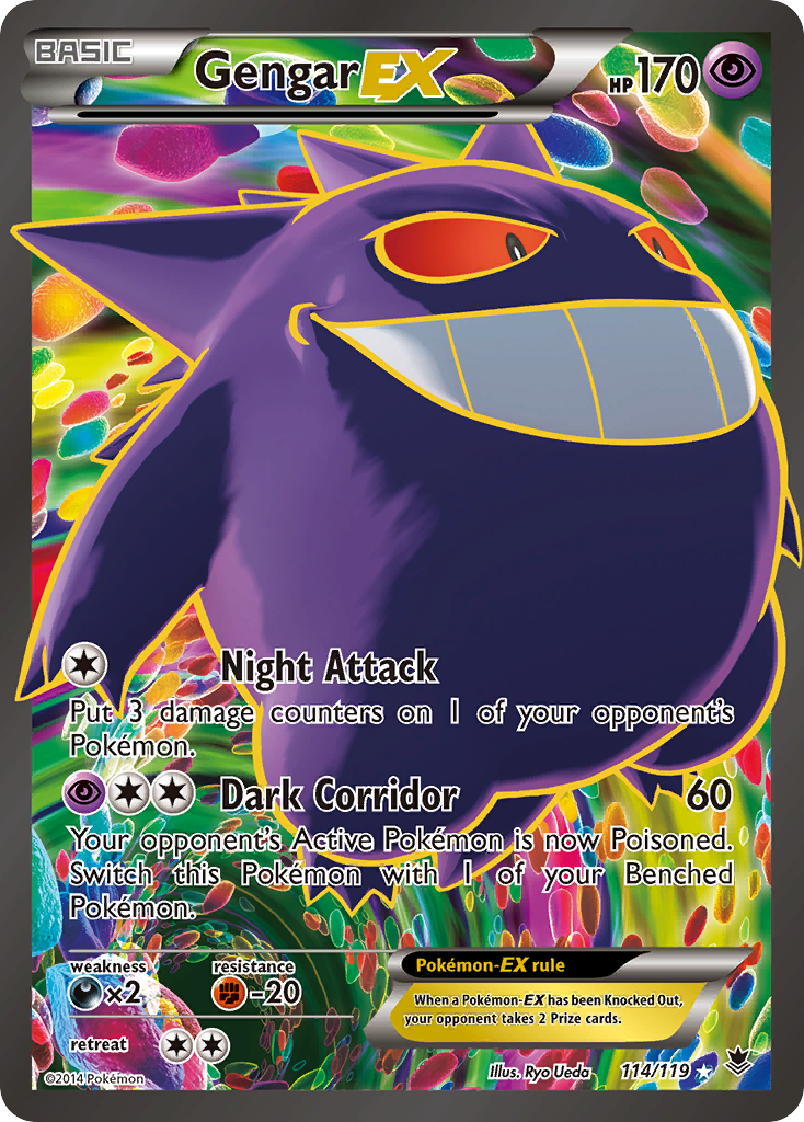 Gengar EX (114/119) [XY: Phantom Forces] - Destination Retro