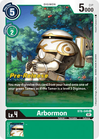 Arbormon [BT6-049] [Double Diamond Pre-Release Cards] - Destination Retro