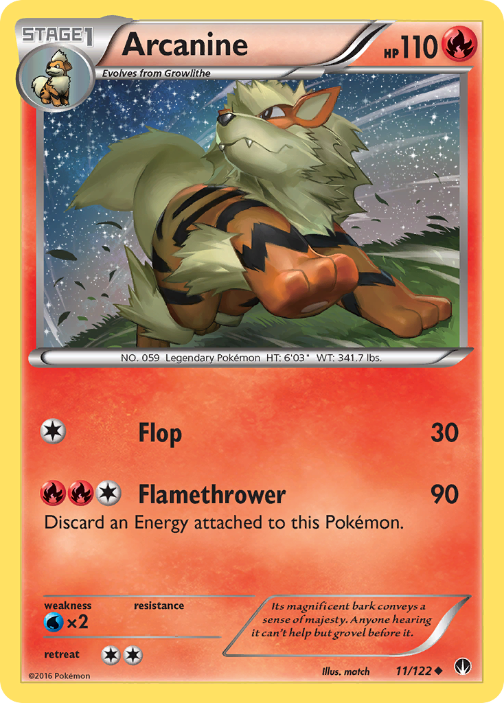 Arcanine (11/122) [XY: BREAKpoint] - Destination Retro