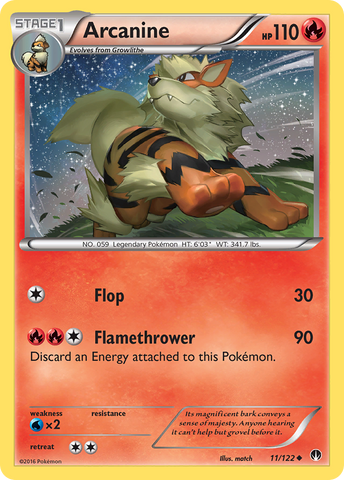 Arcanine (11/122) [XY: BREAKpoint] - Destination Retro