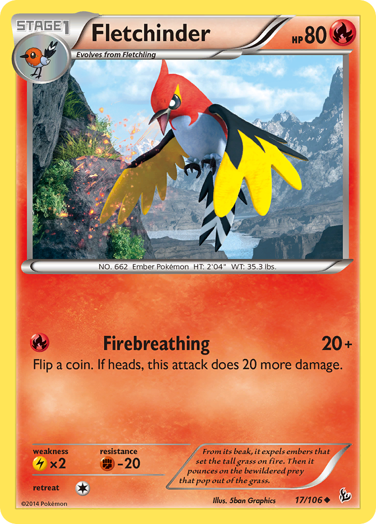 Fletchinder (17/106) [XY: Flashfire] - Destination Retro