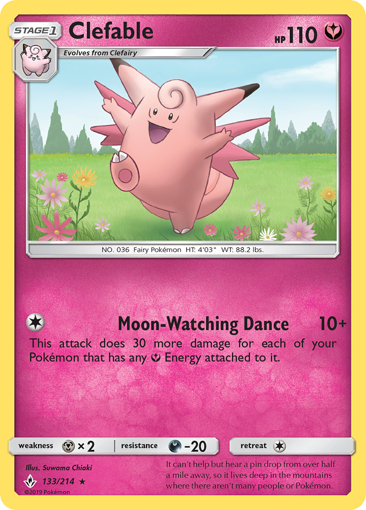 Clefable (133/214) [Sun & Moon: Unbroken Bonds] - Destination Retro