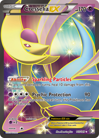 Cresselia EX (143/149) [Black & White: Boundaries Crossed] - Destination Retro