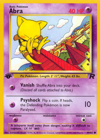 Abra (49/82) [Team Rocket 1st Edition] - Destination Retro