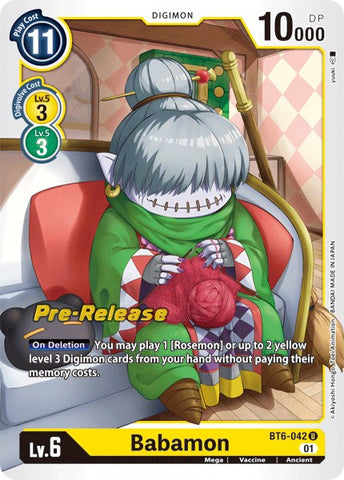 Babamon [BT6-042] [Double Diamond Pre-Release Cards] - Destination Retro
