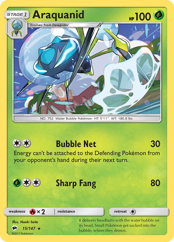 Araquanid (15/147) [Sun & Moon: Burning Shadows] - Destination Retro