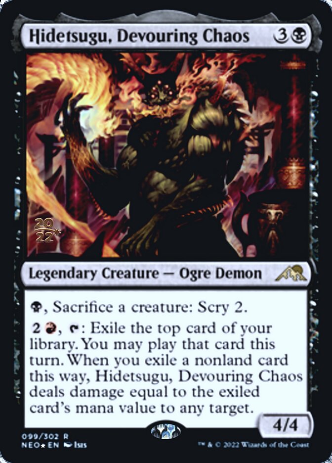 Hidetsugu, Devouring Chaos [Kamigawa: Neon Dynasty Prerelease Promos] - Destination Retro