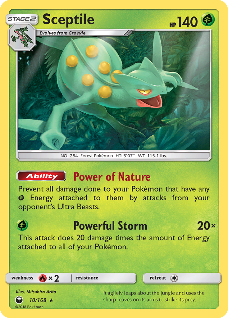 Sceptile (10/168) [Sun & Moon: Celestial Storm] - Destination Retro