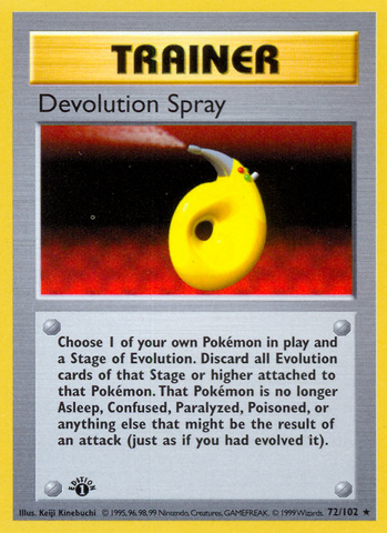 Devolution Spray (72/102) [Base Set 1st Edition] - Destination Retro