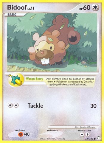 Bidoof (73/123) [Diamond & Pearl: Mysterious Treasures] - Destination Retro