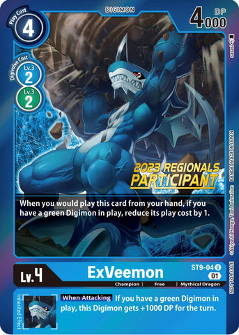 ExVeemon [ST9-04] (2023 Regionals Participant) [Starter Deck: Ultimate Ancient Dragon Promos] - Destination Retro
