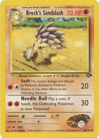 Brock's Sandslash (36/132) [Gym Challenge Unlimited] - Destination Retro