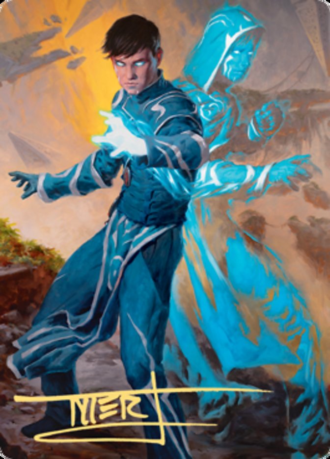 Jace, Mirror Mage 1 Art Card (Gold-Stamped Signature) [Zendikar Rising Art Series] - Destination Retro
