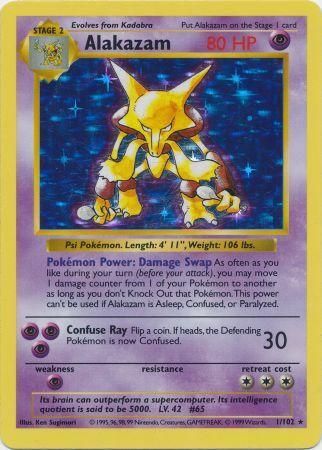 Alakazam (1/102) [Base Set Shadowless Unlimited] - Destination Retro