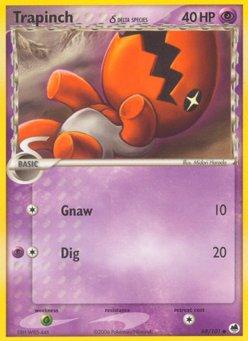 Trapinch (68/101) (Delta Species) [EX: Dragon Frontiers] - Destination Retro