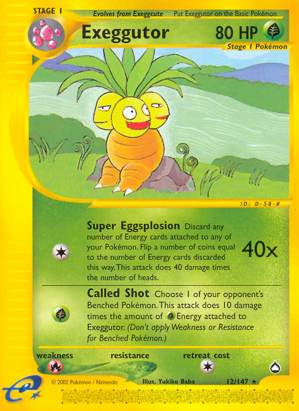Exeggutor (12/147) [Aquapolis] - Destination Retro