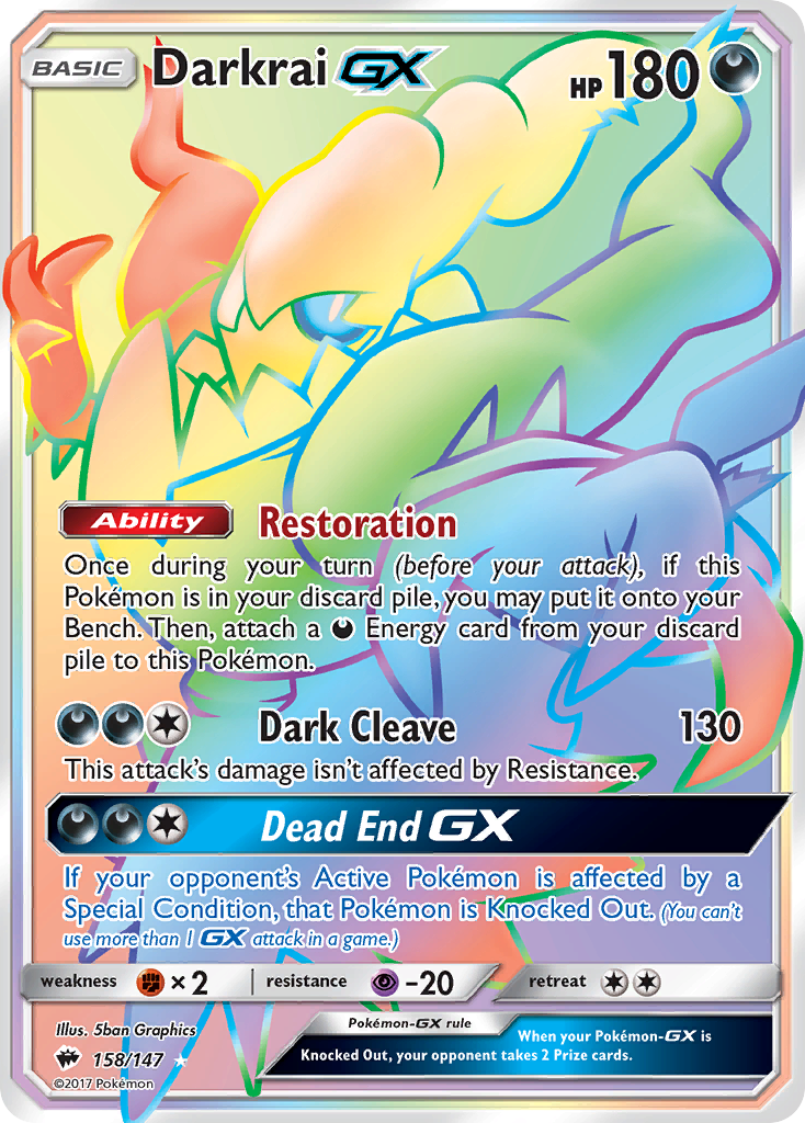 Darkrai GX (158/147) [Sun & Moon: Burning Shadows] - Destination Retro