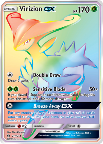Virizion GX (217/214) [Sun & Moon: Lost Thunder] - Destination Retro