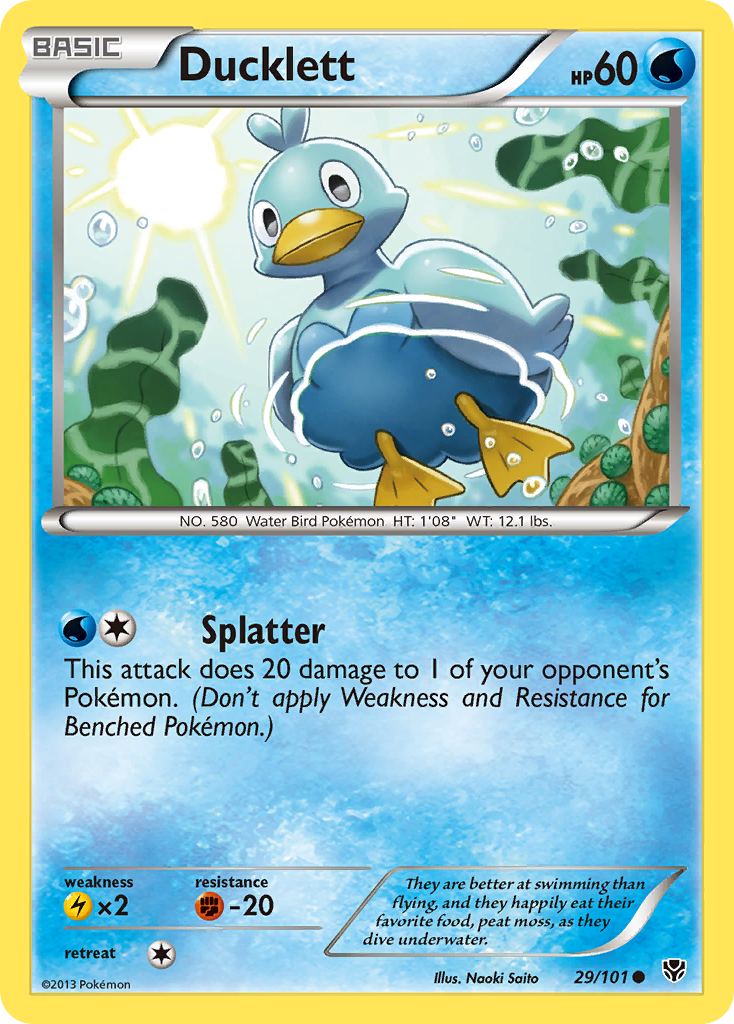 Ducklett (29/101) [Black & White: Plasma Blast] - Destination Retro