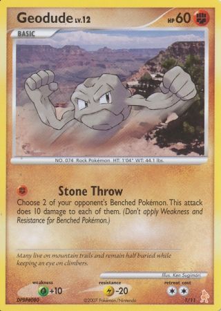 Geodude (1/11) [Diamond & Pearl: Trainer Kit] - Destination Retro