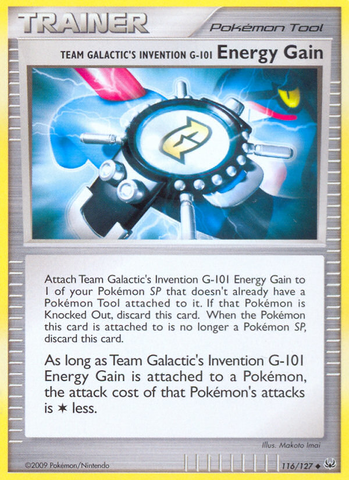 Team Galactic's Invention G-101 Energy Gain (116/127) [Platinum: Base Set] - Destination Retro