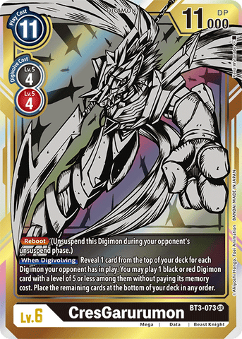 CresGarurumon [BT3-073] (Alternate Art) [Release Special Booster Ver.1.5] - Destination Retro