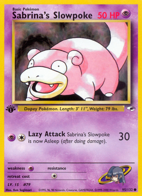 Sabrina's Slowpoke (95/132) [Gym Heroes 1st Edition] - Destination Retro