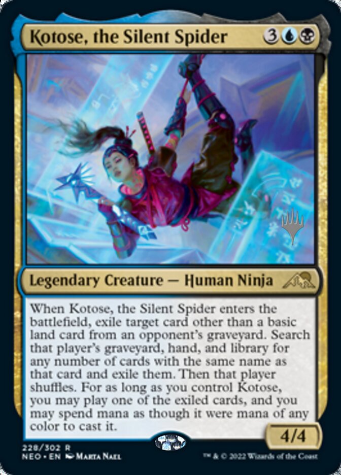 Kotose, the Silent Spider (Promo Pack) [Kamigawa: Neon Dynasty Promos] - Destination Retro