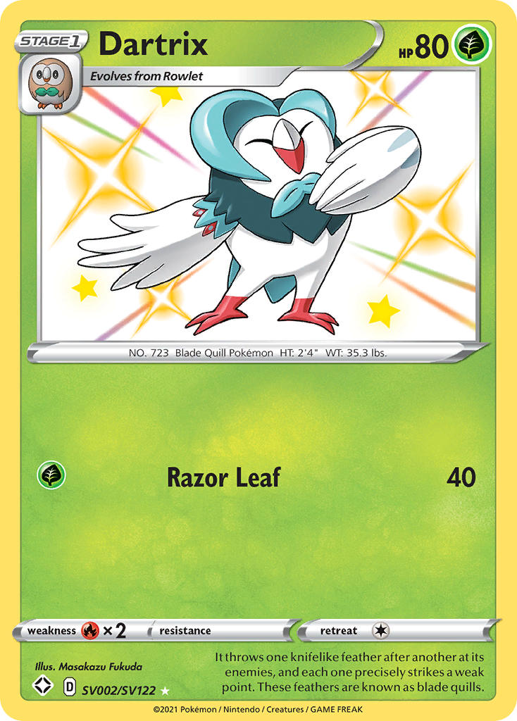 Dartrix (SV002/SV122) [Sword & Shield: Shining Fates] - Destination Retro