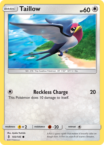 Taillow (103/145) [Sun & Moon: Guardians Rising] - Destination Retro