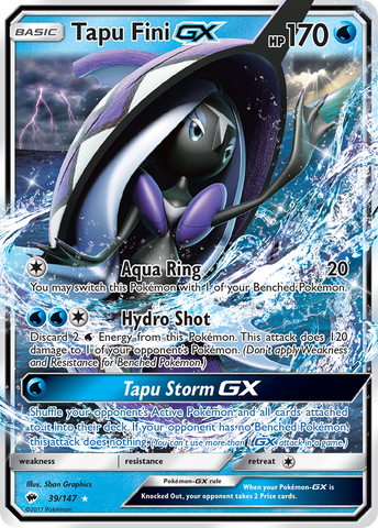 Tapu Fini GX (39/147) [Sun & Moon: Burning Shadows] - Destination Retro