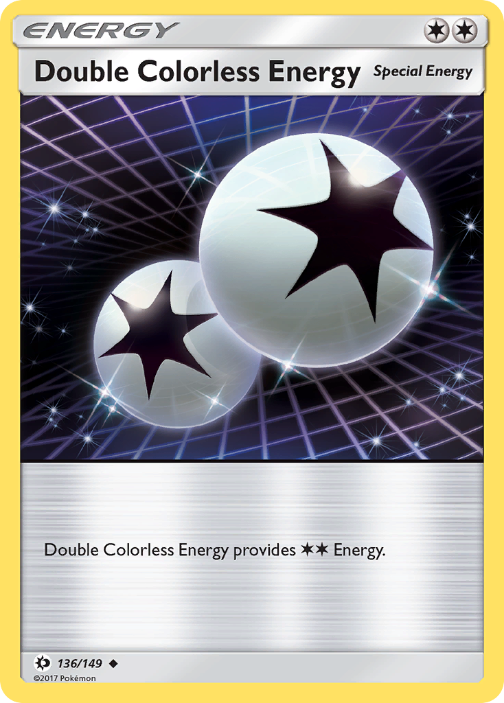 Double Colorless Energy (136/149) [Sun & Moon: Base Set] - Destination Retro