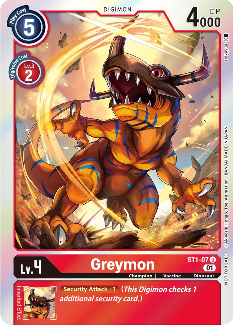 Greymon [ST1-07] (ST-11 Special Entry Pack) [Starter Deck: Gaia Red Promos] - Destination Retro