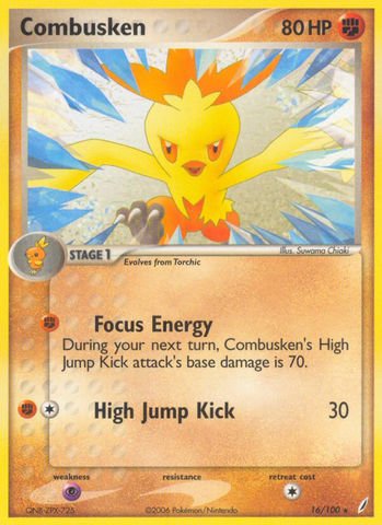 Combusken (16/100) [EX: Crystal Guardians] - Destination Retro