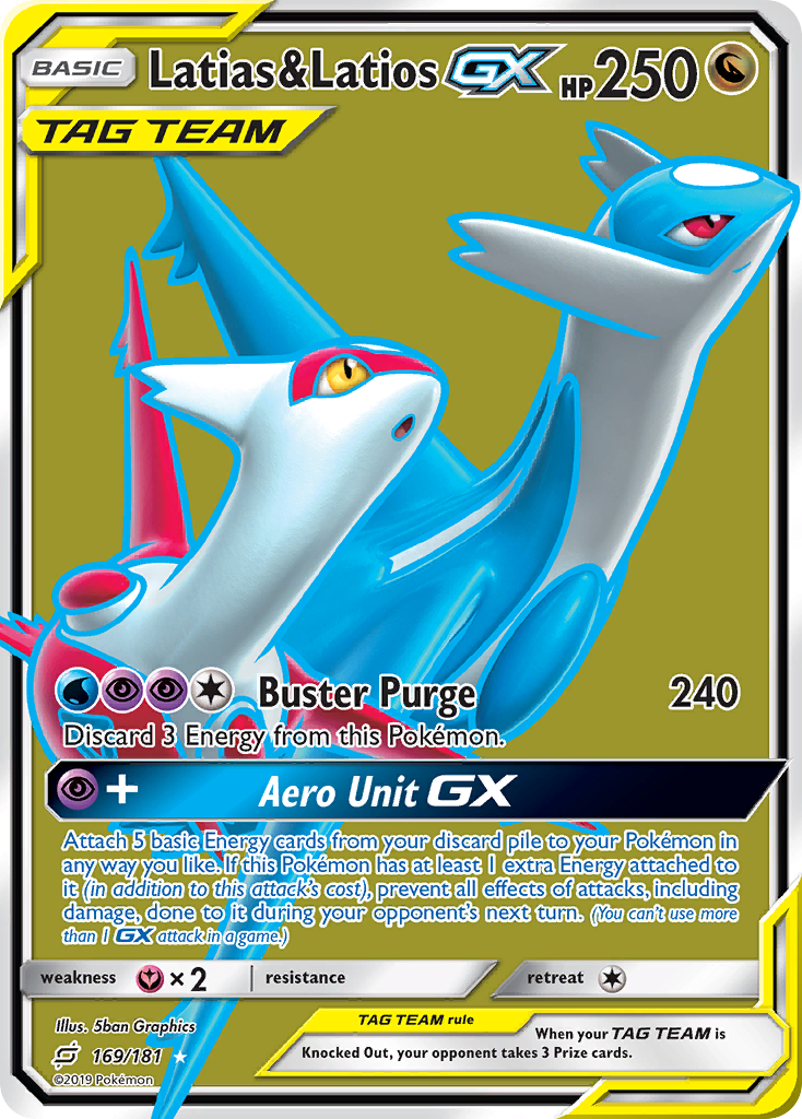 Latias & Latios GX (169/181) [Sun & Moon: Team Up] - Destination Retro