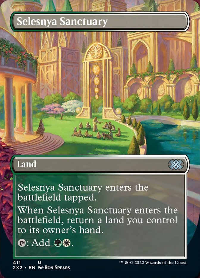 Selesnya Sanctuary (Borderless Alternate Art) [Double Masters 2022] - Destination Retro