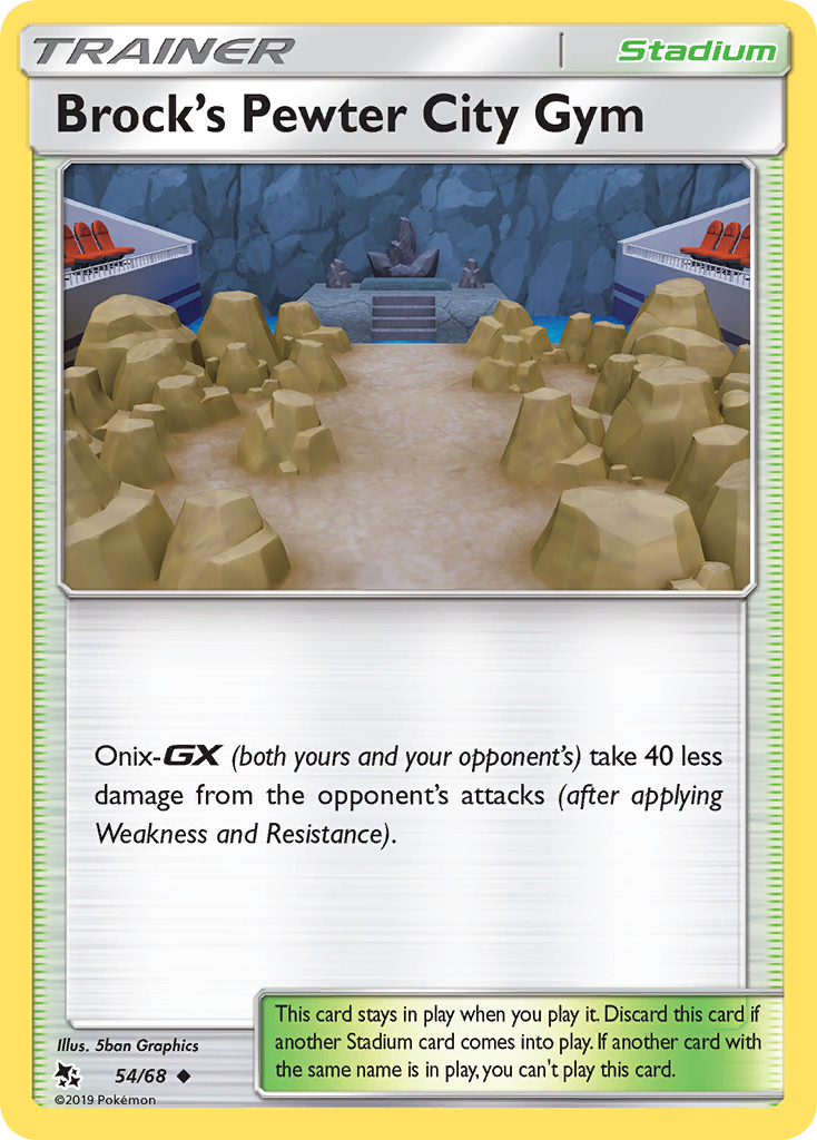 Brock's Pewter City Gym (54/68) [Sun & Moon: Hidden Fates] - Destination Retro