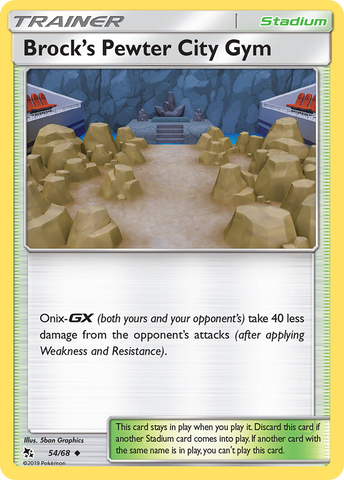 Brock's Pewter City Gym (54/68) [Sun & Moon: Hidden Fates] - Destination Retro