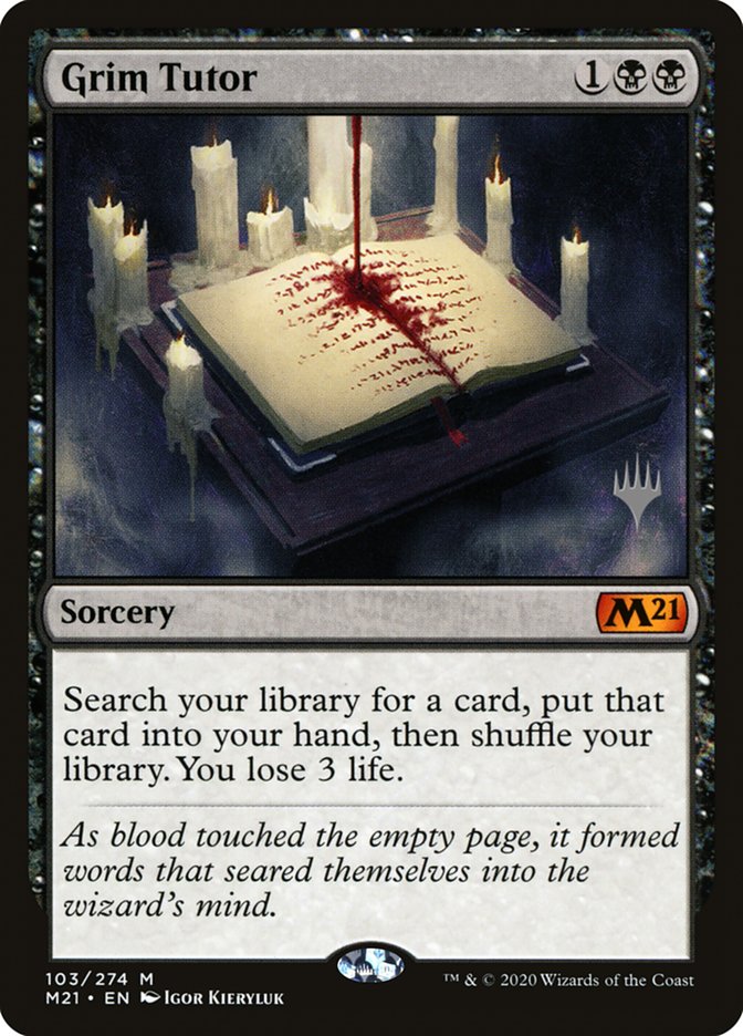 Grim Tutor (Promo Pack) [Core Set 2021 Promos] - Destination Retro
