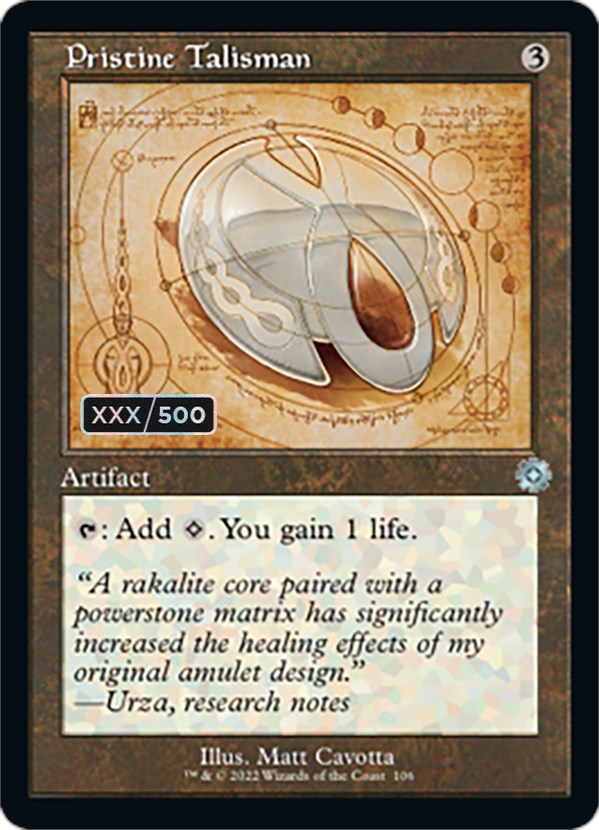 Pristine Talisman (Retro Schematic) (Serial Numbered) [The Brothers' War Retro Artifacts] - Destination Retro