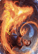 Frantic Firebolt Art Card (Gold-Stamped Signature) [Wilds of Eldraine Art Series] - Destination Retro